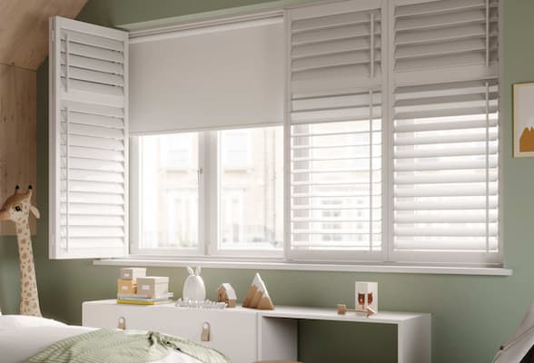 opening shutters in childs bedroom